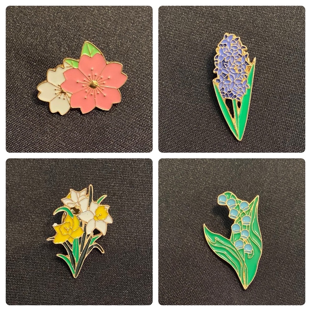 Spring Flowers *Pick One* Enamel Pin | Take spring with you everywhere